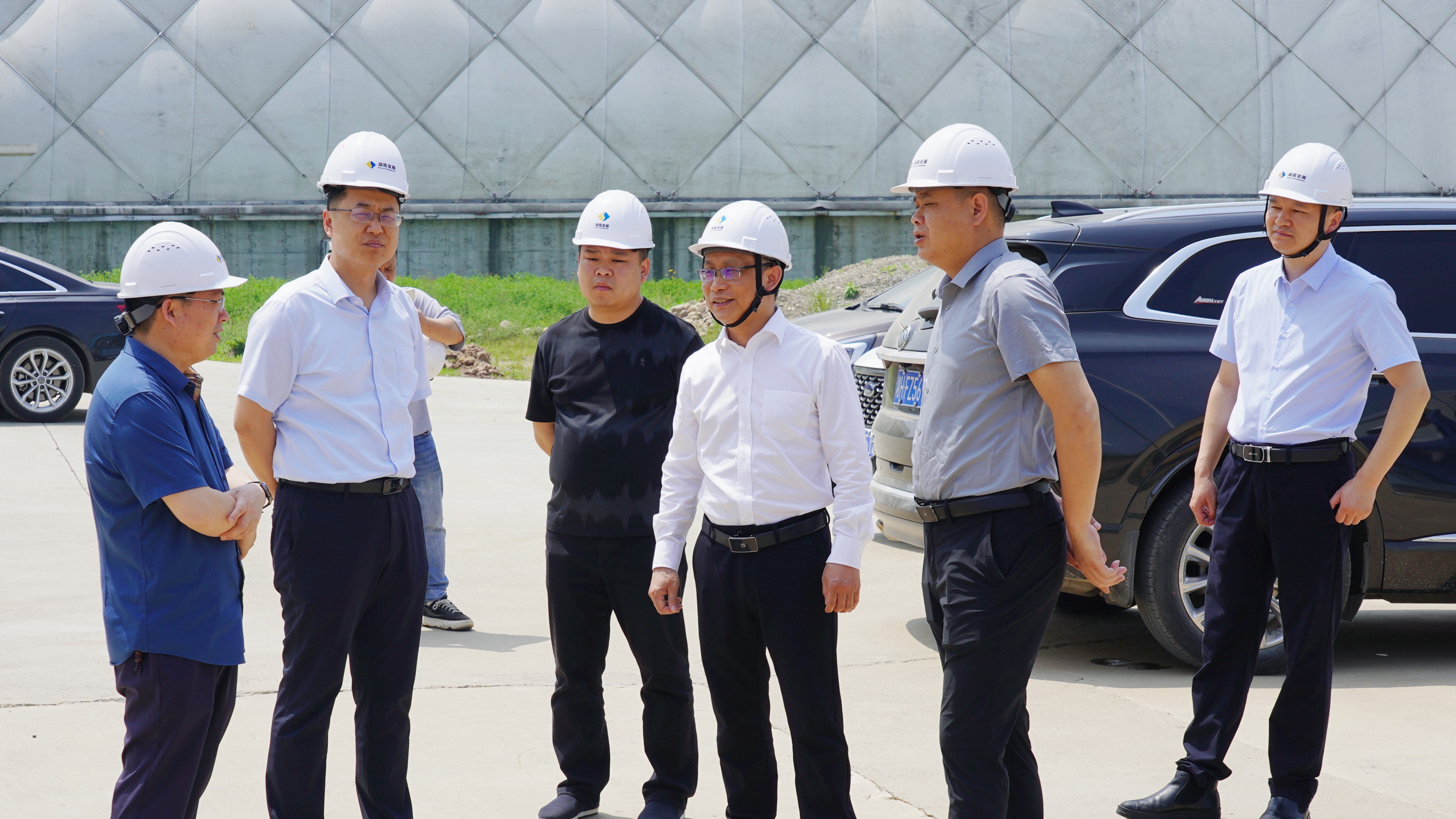 益阳市发改委一行调研华体(中国)机制砂项目
